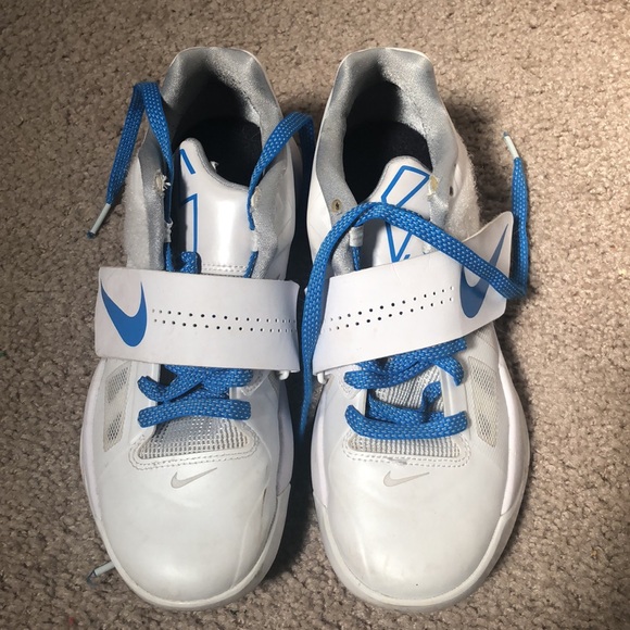 Nike KD 4 Basketball Shoes Blue White Men’s Size 7.5 Sneakers - Picture 3 of 5